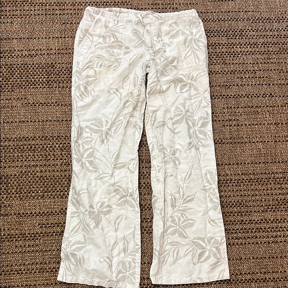 LONDON JEAN Cream Floral Swim Coverup Pants - Picture 4 of 4